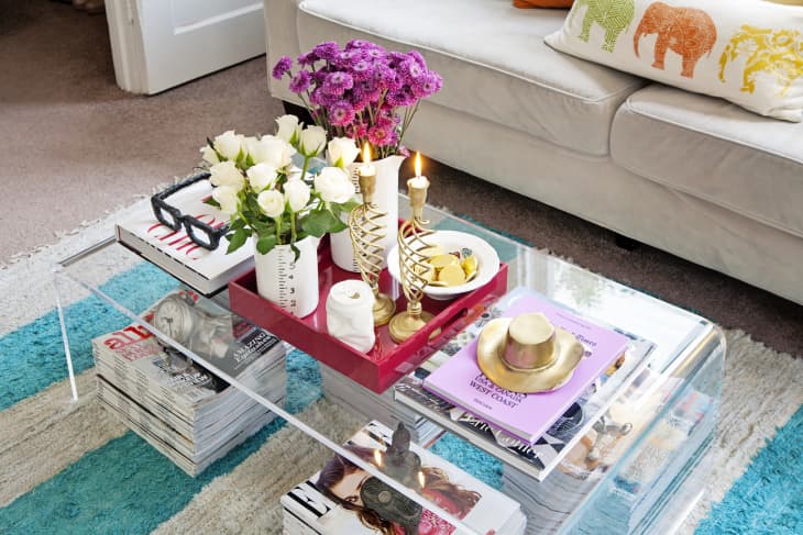 Coffee table best sale set up